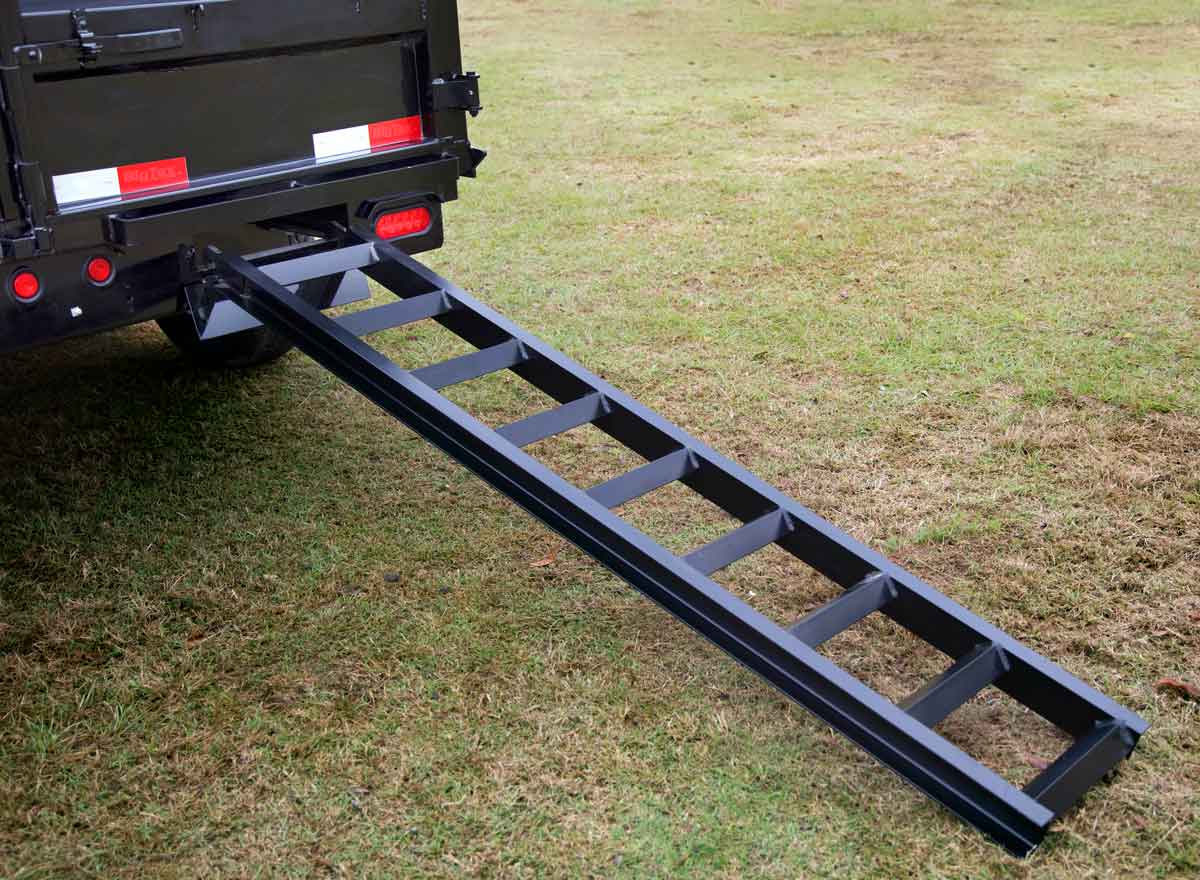 ramp attached to the back of a trailer